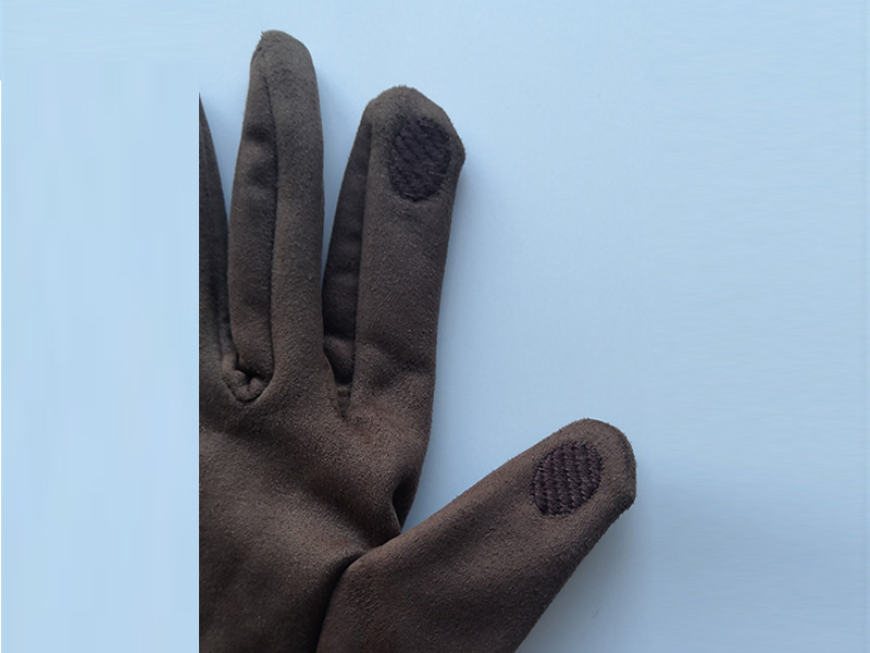 Women's style suede gloves touch screen gloves - 4