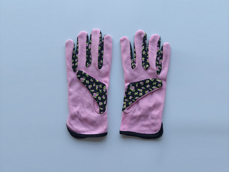 Floral print non-slip gloves - 1