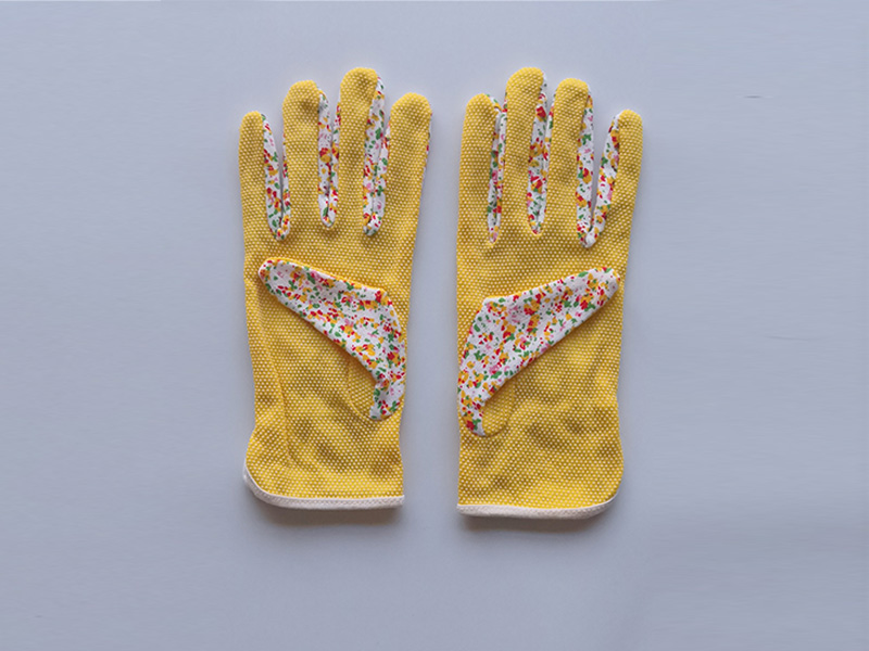 Floral print non-slip gloves - 3