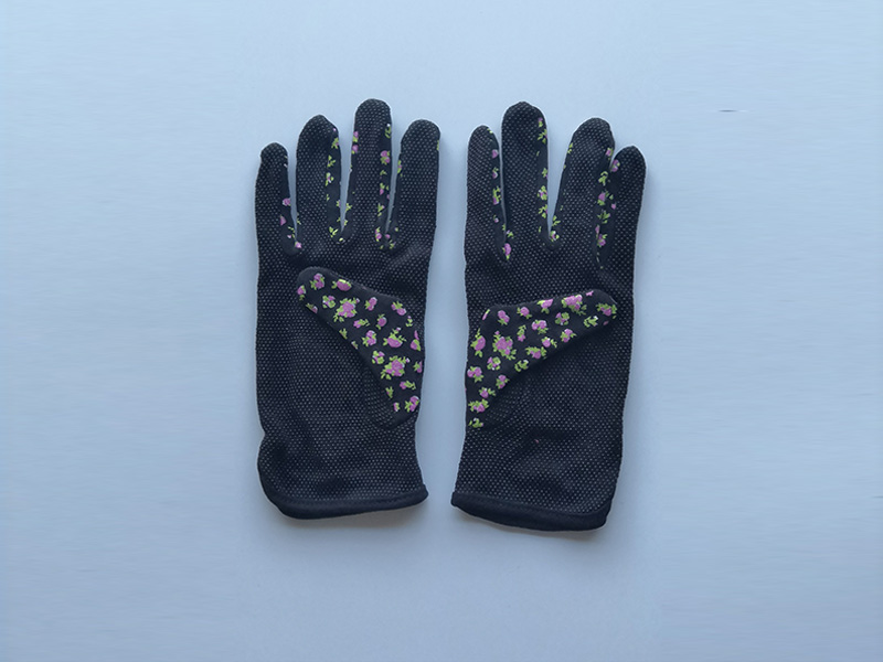 Floral print non-slip gloves - 4