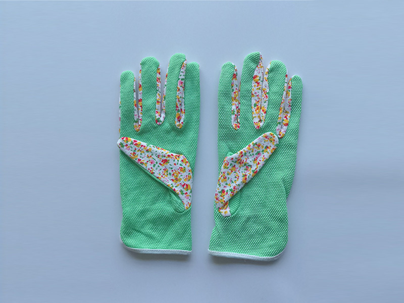 Floral print non-slip gloves - 8