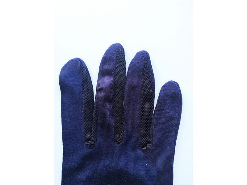 UV protection solid color gloves with grid cloth splicing and cool feeling-10